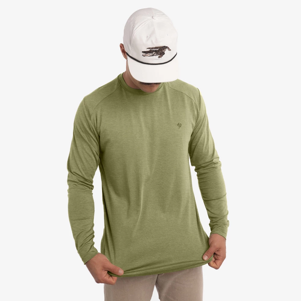 Buy โค๏ธ Duck Camp Original Bamboo Crew - Heathered Military Green ๐ - Image 2