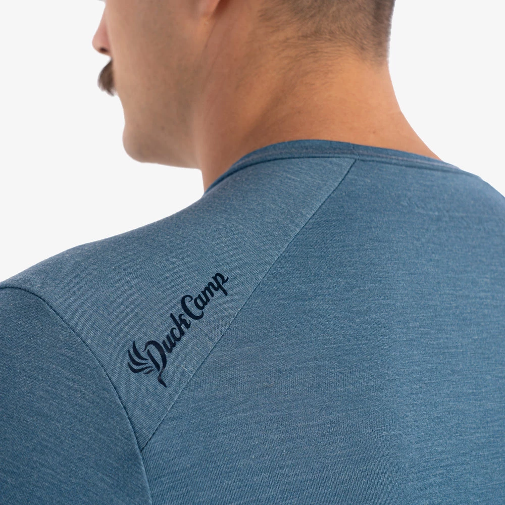 Deals 💯 Duck Camp Lightweight Bamboo Crew - Heathered Cenote ✨ - Image 3