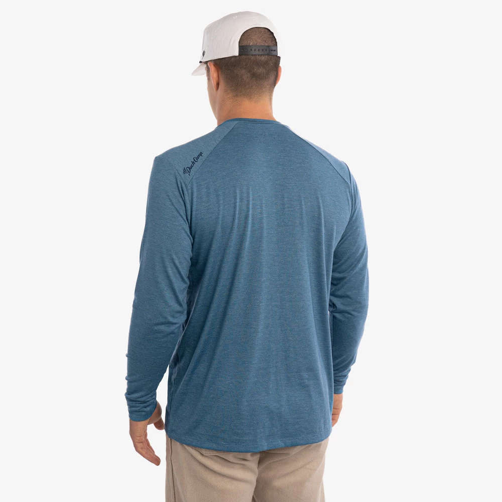 Deals 💯 Duck Camp Lightweight Bamboo Crew - Heathered Cenote ✨ - Image 2