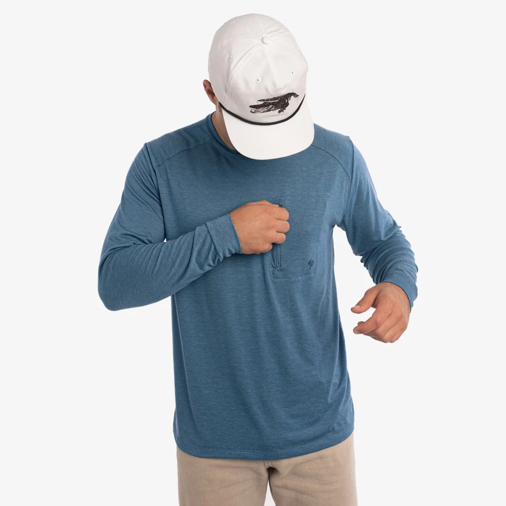 Deals 💯 Duck Camp Lightweight Bamboo Crew - Heathered Cenote ✨ - Image 4