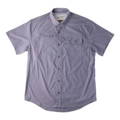 Promo 😀 Duck Camp Signature Fishing 👚 Shirt - Short Sleeve - Smoke 🎁