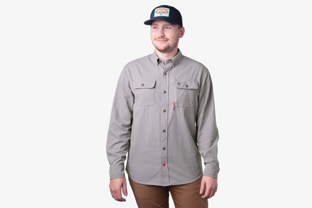 Best Sale 🥰 Duck Camp Midweight Hunting 👚 Shirt - Smoke 👍 - Image 2