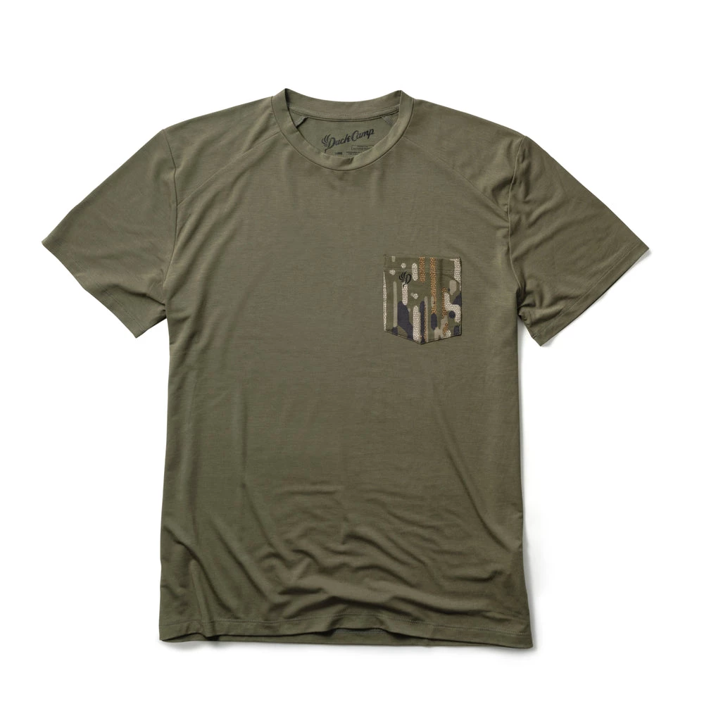 Flash Sale π Duck Camp Lightweight Bamboo Pocket Tee - River Rock W/ Woodland Pocket π
