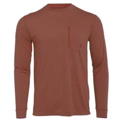 Coupon 😉 Duck Camp Lightweight Bamboo Crew - Rust Brown 💯